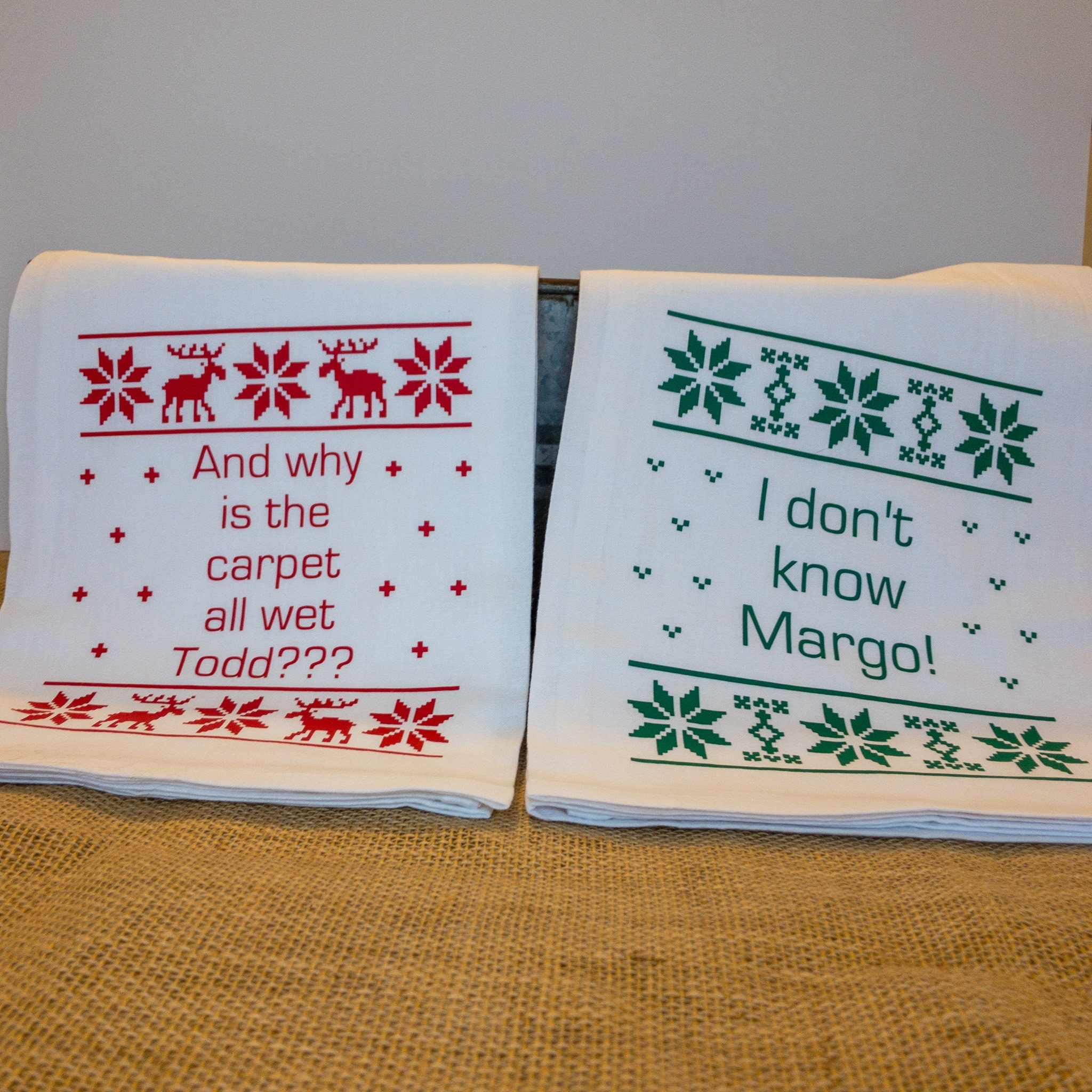 Ho Ho Ho Holiday Dish Cloth Towel / Novelty Silly Tea Towels / Cute Hi –  The Bullish Store