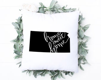 Kansas Throw Pillow Cover, Kansas Pillow Kansas Decor Decorative Pillow Housewarming Gift Wedding Shower Gift Welcome Pillow Realtor Gift