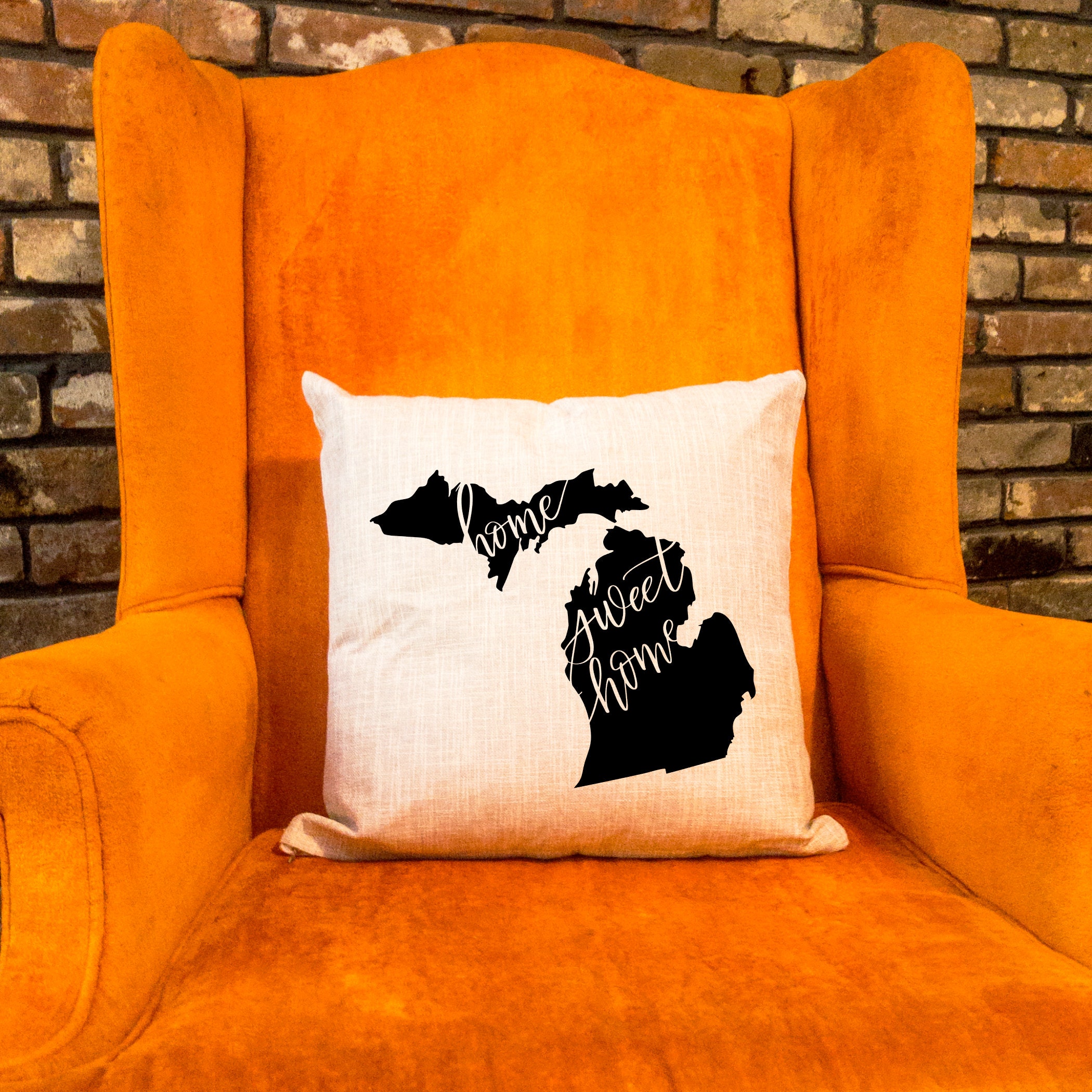 Michigan Pillow Michigan Gift Michigan Decor Sofa Pillow Etsy