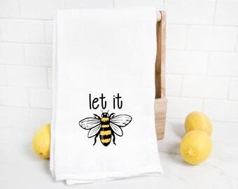 Bee Kitchen Towels, Kitchen Tea Towel Gifts, Bumble Bee Dish Towel Set,  Spring Bee Home Decor Gift Ideas, 16 x 24 Decorative Hand Towels