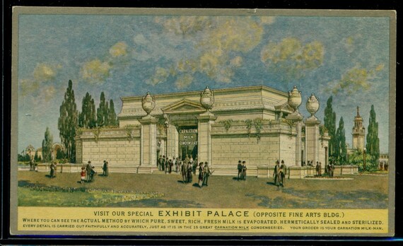 Antieke Anjermelk Exhibit Palace Panama Pacific Expo 1915 Etsy