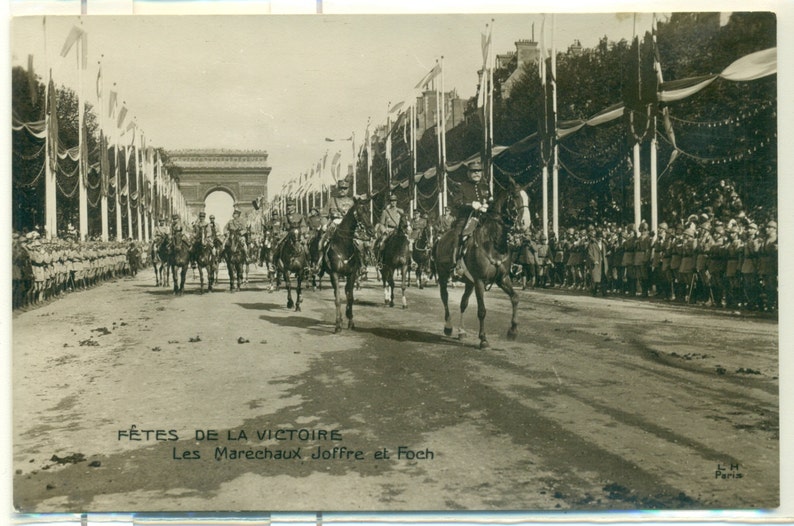 France Fetes De La Victoire Paris WWI 1919 Lot of 7 Real Photo Postcards