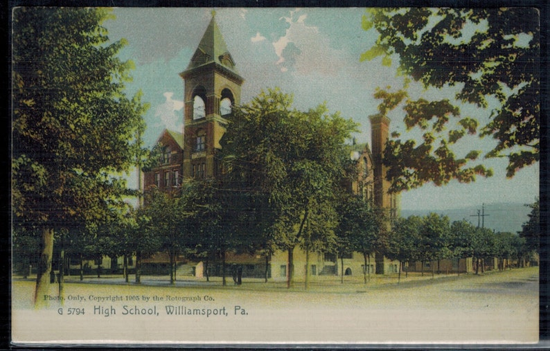 Williamsport Pennsylvania High School Antique Postcard Undivided Back 1905 Unused