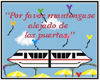 Download Disney World Monorail cross stitch pattern English | Etsy