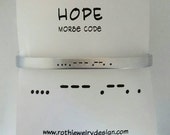 Morse Code bracelet with a hidden message Mantra Cuff Bracelet