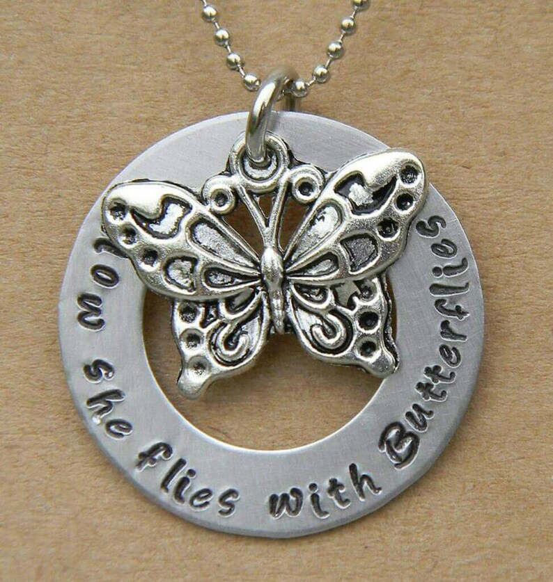 Now she flies with Butterflies Etsy