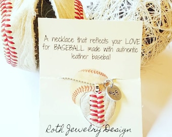 Upcycled Baseball Heart Necklace, Personalized Jersey Number, Baseball Mom Gift