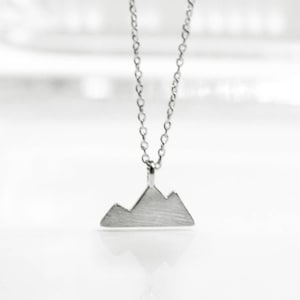 Mountain Necklace In Gold/Silver, Layering Necklaced, Adventure Mountain Charm, Mountain Shape, Gift Women