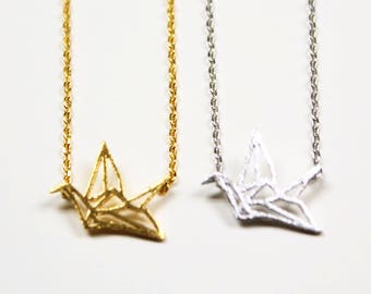 Origami Kraan Hanger Ketting Papier Vouwen Zoals Vogels Etsy