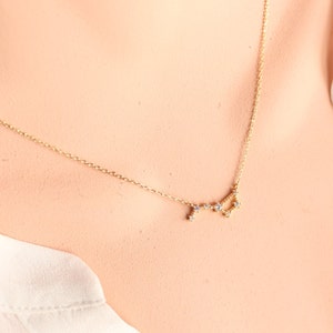 Big Dipper Necklace, Little Dipper Necklace, Star Necklace, Cubic Zirconia Star, Zodiacal Constellation Necklace zdjęcie 3