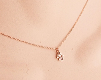 Hamsa Ketting Sterling Silver Hamsa Hanger Evil Eye Charm