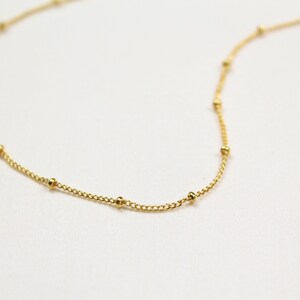 Satellite Chain Necklace In Gold/Silver/Rose Gold, Plain Necklace, Chain Necklace, Choker Necklace, Layering Necklace, Ball Chain Necklace