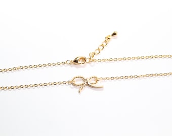 Bow Bracelet/Anklet In Gold/Silver/Rose Gold, Ribbon, Knott, Floating Bow, Wedding Jewelry, Bridesmaid Gift