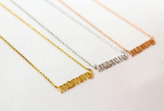 Mommy Necklace, Rose Gold/Silver/Gold Necklace, Choker Length, Mother's Day Gift, Maternity, Pregnant, NewMom