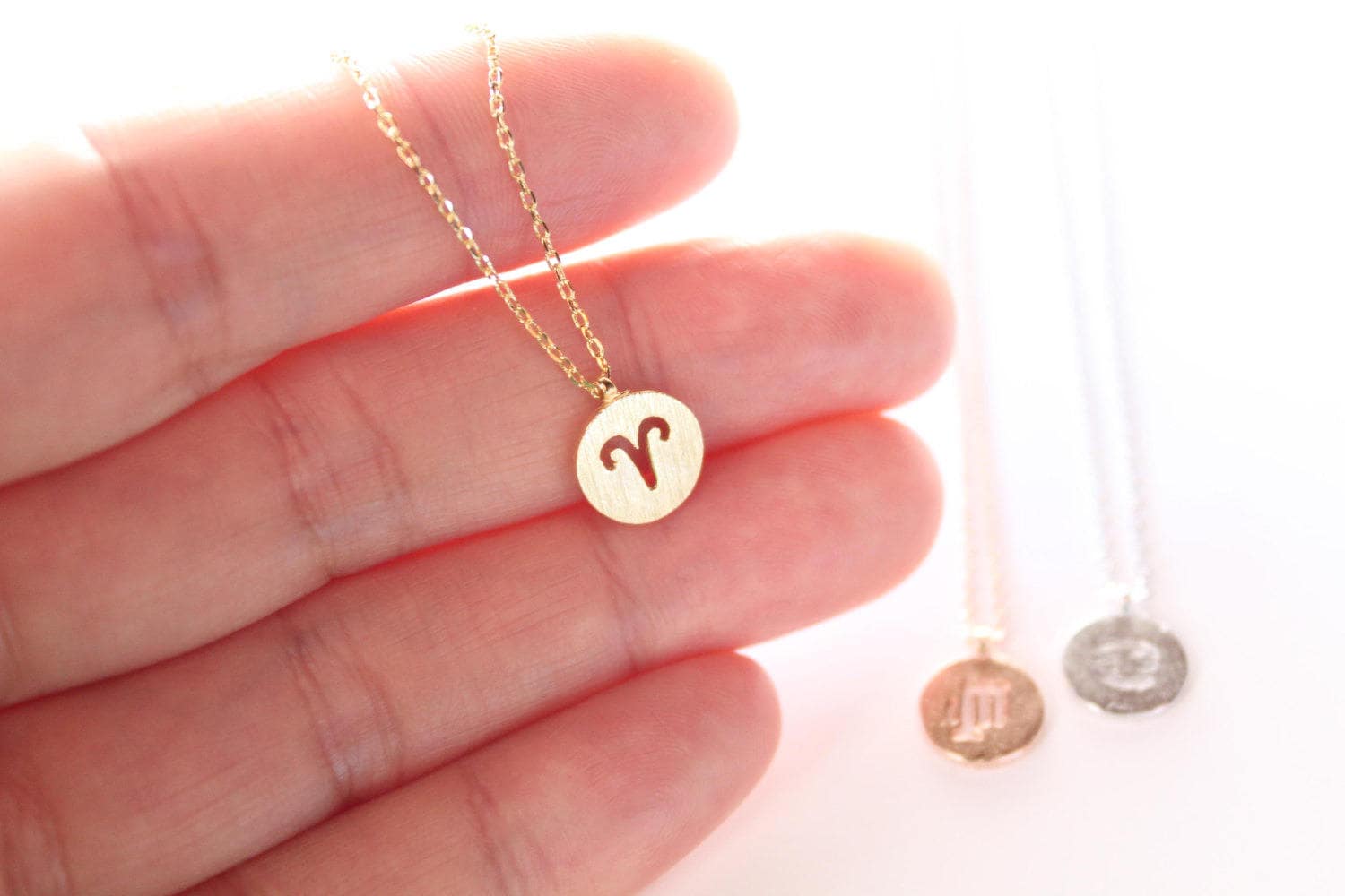 Zodiac Necklace, Birth Signs, Choker Length, Gold/ Silver/ Rose Gold,…