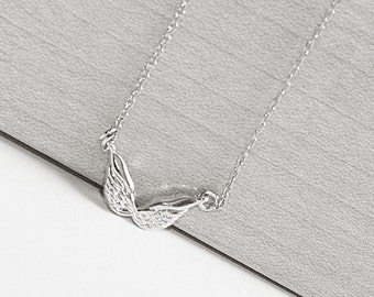 Angel Wing Necklace, Gold Or Silver  Wing Necklace, Tiny wings Necklace
