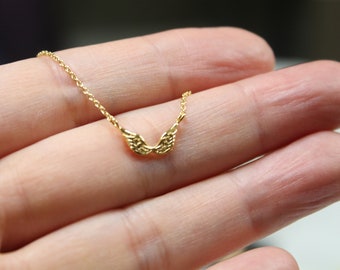 Angel Wing Necklace, 14K Gold Filled/.925 Sterling Silver/Rose Gold Chain  Wing Necklace, Tiny Wings Necklace