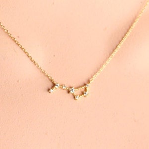 Big Dipper Necklace, Little Dipper Necklace, Star Necklace, Cubic Zirconia Star, Zodiacal Constellation Necklace zdjęcie 1