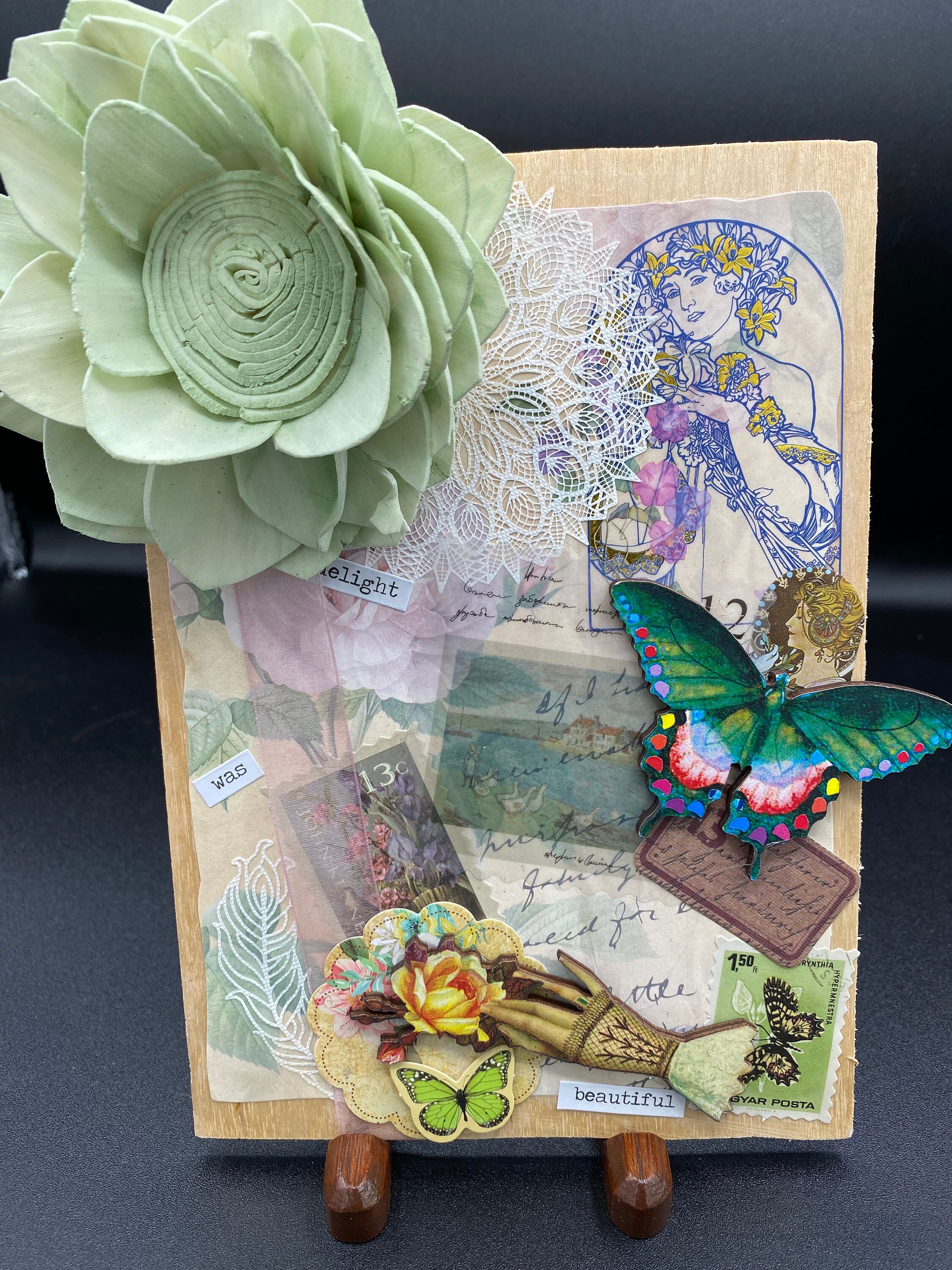 Garden Memories Junk Journal Style Mixed Media Art