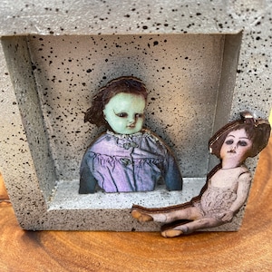 Doll Zombies | Shadow Box Art | I hug trees not people