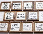 Bathroom Signs, Farmhouse Bathroom, Fart Zone, Save Water Shower Together, Get Naked, Kids Bathroom Decor, Please Seat Yourself, Nice Butt