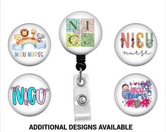 NICU Badge Reel, Neonatal Intensive Care Unit Badge Reel, Gift for NICU Nurse, Interchangeable Wipeable Badge Reel