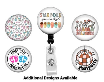 Labor/Delivery, Nicu, Postpartum Nurse, Maternity Nurse, Mother Baby Nurse Medical Badge Reel, Interchangeable Wipeable Badge Reel