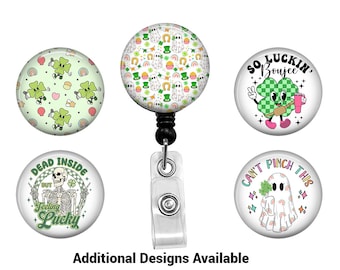 St Patrick's Day Badge Reel, Medical Badge Reel, Interchangeable Holiday Badge Reel, Funny St Patrick's Day Badge Reel, Retro Badge Reel