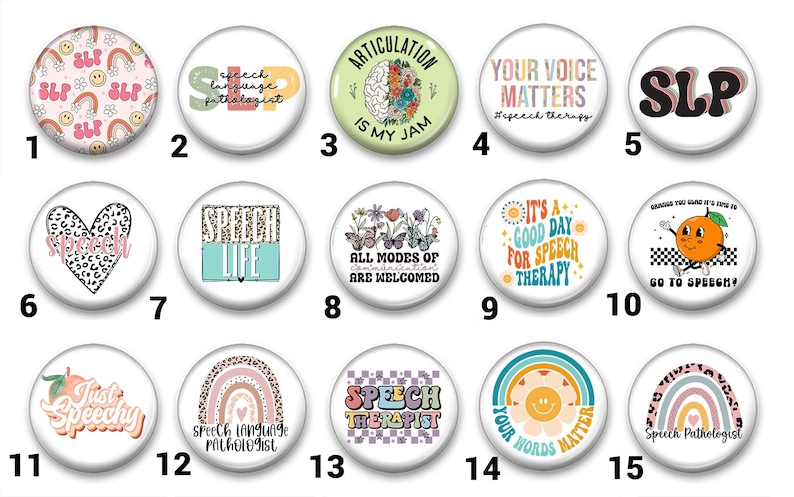 Speech Therapist Pins or Magnets/additional Designs Available - Etsy