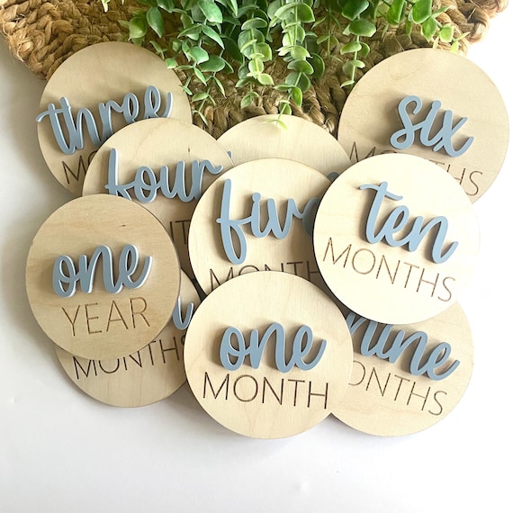 Baby/Newborn Milestone Signs/Marker Cards, Monthly Newborn Photo Signs