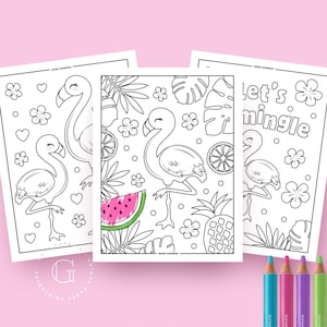 Flamingo Coloring Pages. Flamingo Party Activities. Flamingo Birthday Party. Flamingo Party Supplies. INSTANT DOWNLOAD Flamingo Party Favors