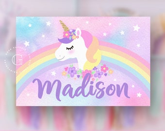 Unicorn Backdrop. Printable File. Unicorn Birthday Party. Unicorn Party Decorations. Digital File. PRINT YOURSELF.