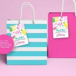 Flamingo Thank You tags. Flamingo Birthday Tags. Tropical Party. Flamingo pool party. Lets Flamingle. Flamingo PartyFavors.