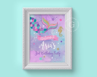 Mermaid Welcome Sign Etsy