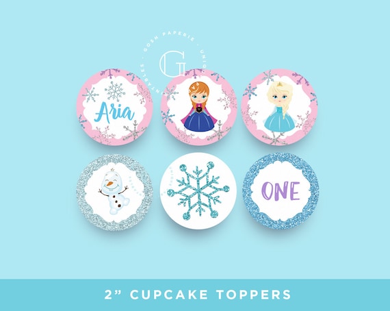 Frozen Cupcake Toppers. Frozen Cake. Frozen Party. Frozen Birthday. Winter Wonderland. Frozen Printables. Il_570xn
