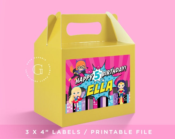 Girl Superhero Party. Superhero Labels. Superhero Girl Cards. Superhero Girl Party. Superhero Girl Birthday. Superhero Favors Il_570xn
