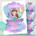 Mermaid Invitation. Little Mermaid Invitation. Mermaid Birthday Invitation. Mermaid Printable Party. Mermaid Birthday Party.