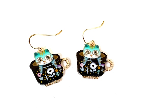 Tea Art Cat Enamel Charm Tea Art Cat Enamel Charm