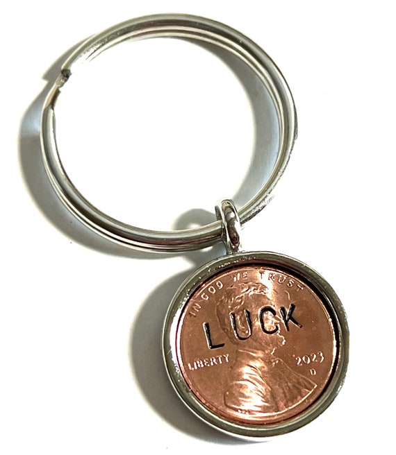2023 Penny Keychain Lucky Custom Year Necklace Unisex Copper