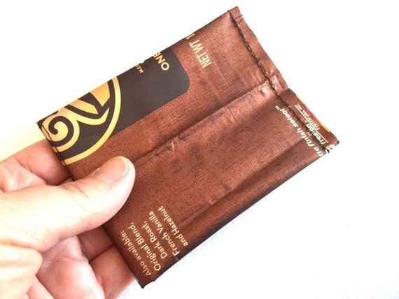 Brown Check Upcycled Wallet