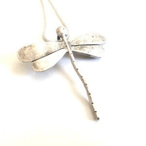 Dragonfly Necklace Unique Delicate Rustic Insect Charm Silver - Etsy