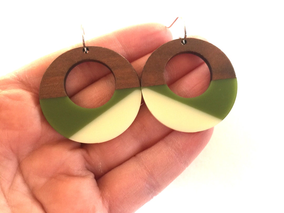 Ivory Resin Earrings main image 1