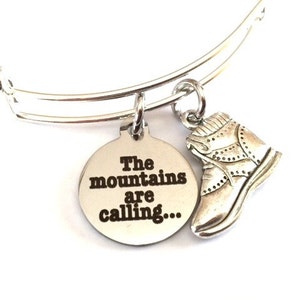 Mountains Are Calling-armband: wandelcadeau, avontuurlijke sieraden