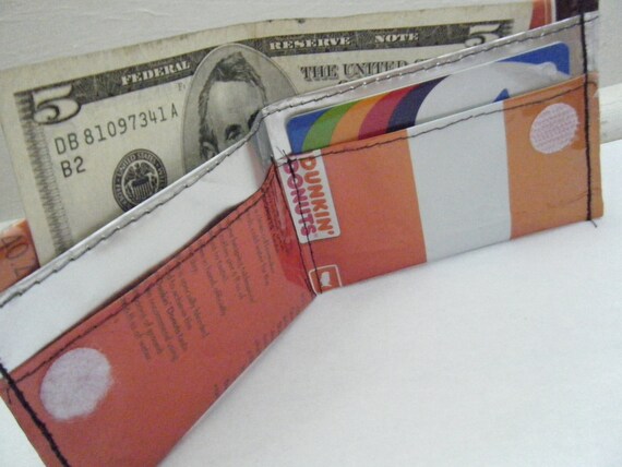 Recycled Material Wallet OOAK Geekery Upcycled Coffee Bag Bi
