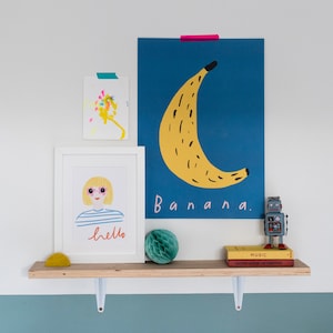 Bright banana A4 print