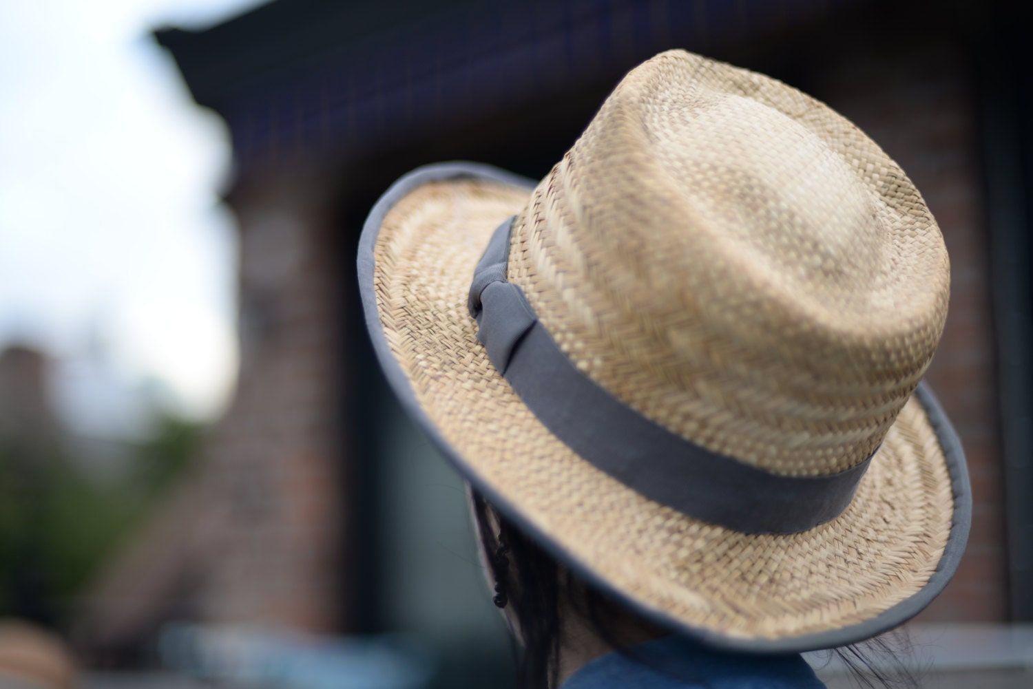 Plaid Straw Fedora - Etsy