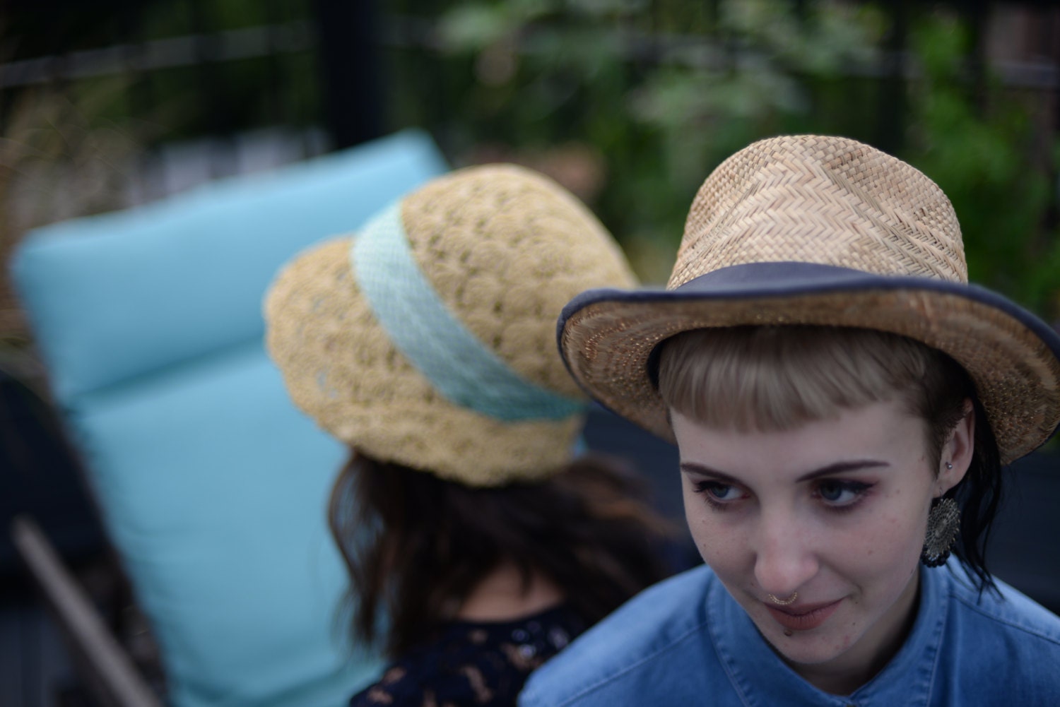 Plaid Straw Fedora - Etsy display picture 1