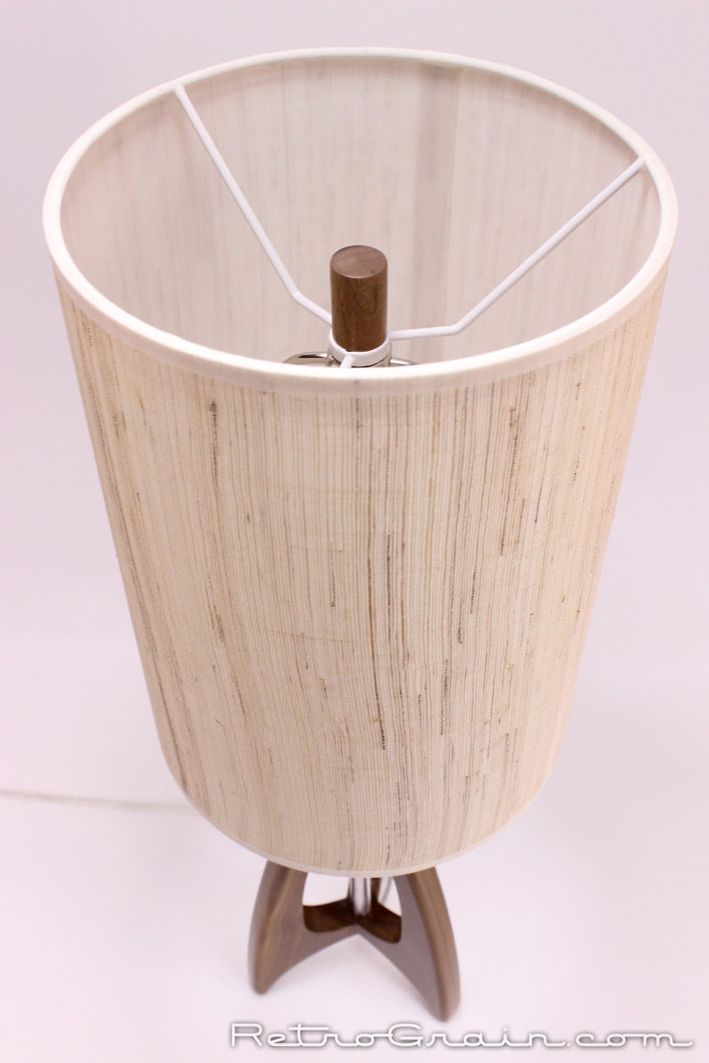 Tripod Table Lamp Midcentury Style Danish Modern Walnut Etsy