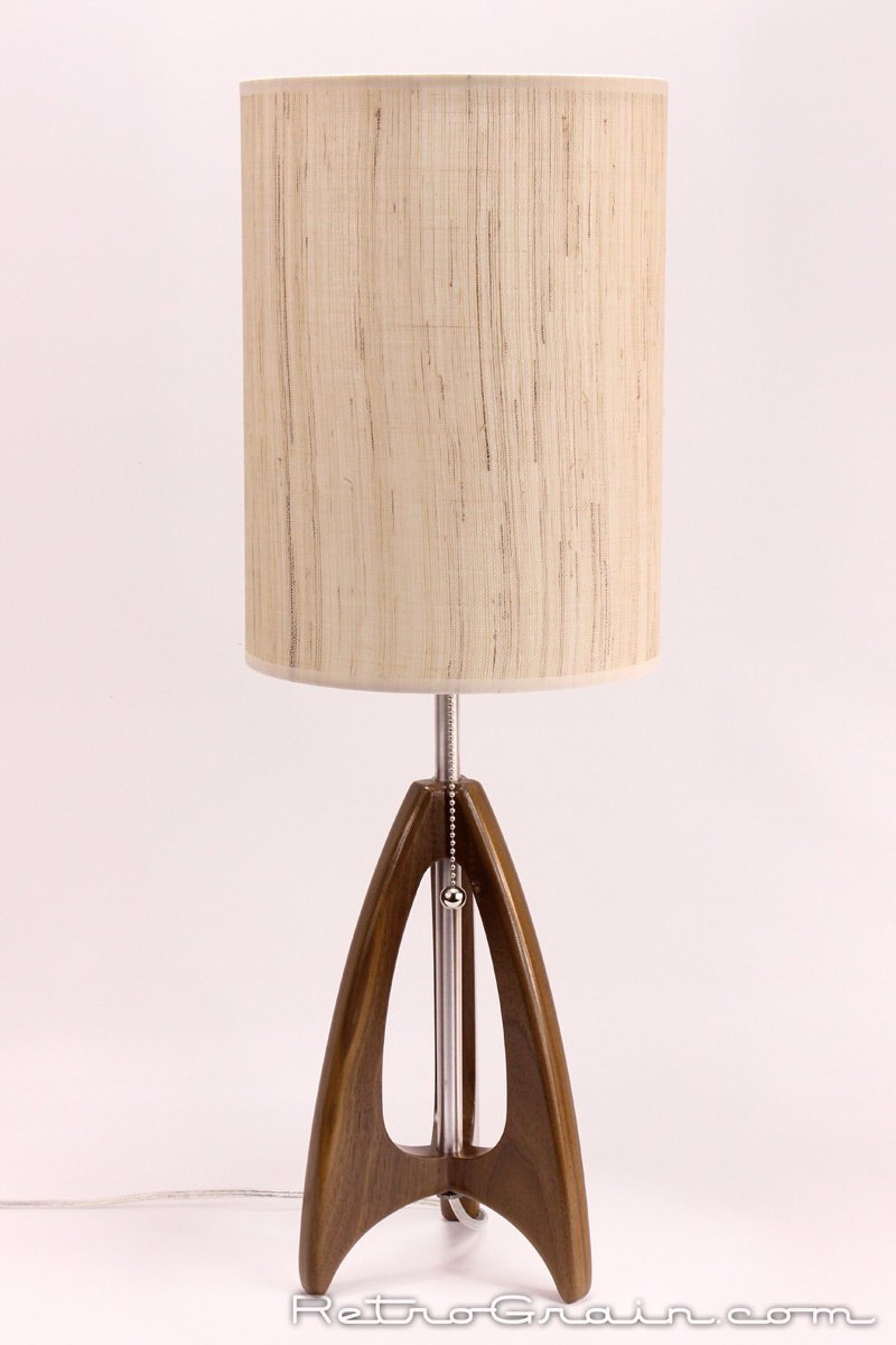 Tripod Table Lamp Midcentury Style Danish Modern Walnut Etsy