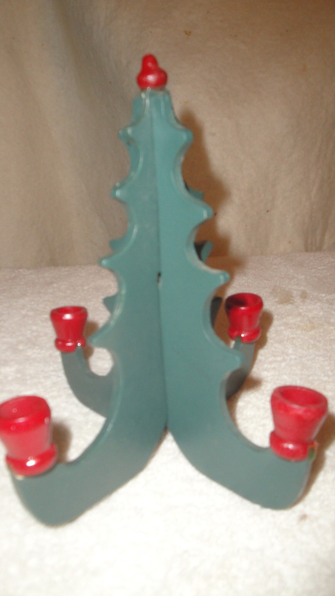 Vintage German Wood Christmas Tree Erzgebirge Candle Holder Etsy